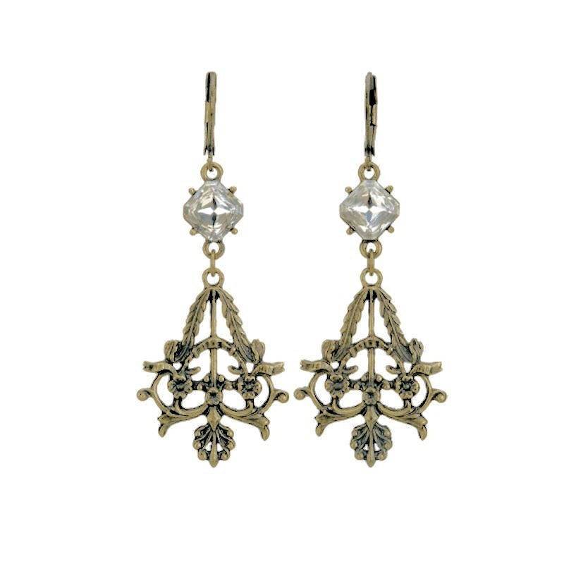(image for) Crystal Lace Chandelier Earrings