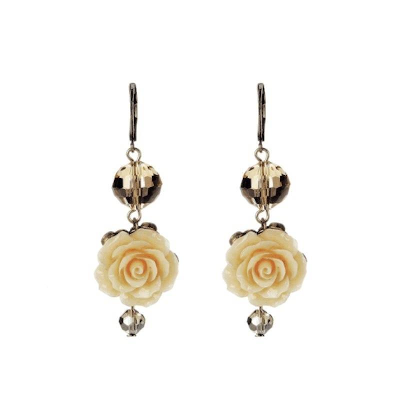 (image for) Elegant Flower Charm Chandelier Earrings