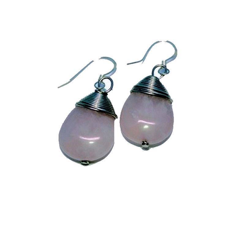 (image for) Rose Quartz Gemstone Earrings with Special Properties