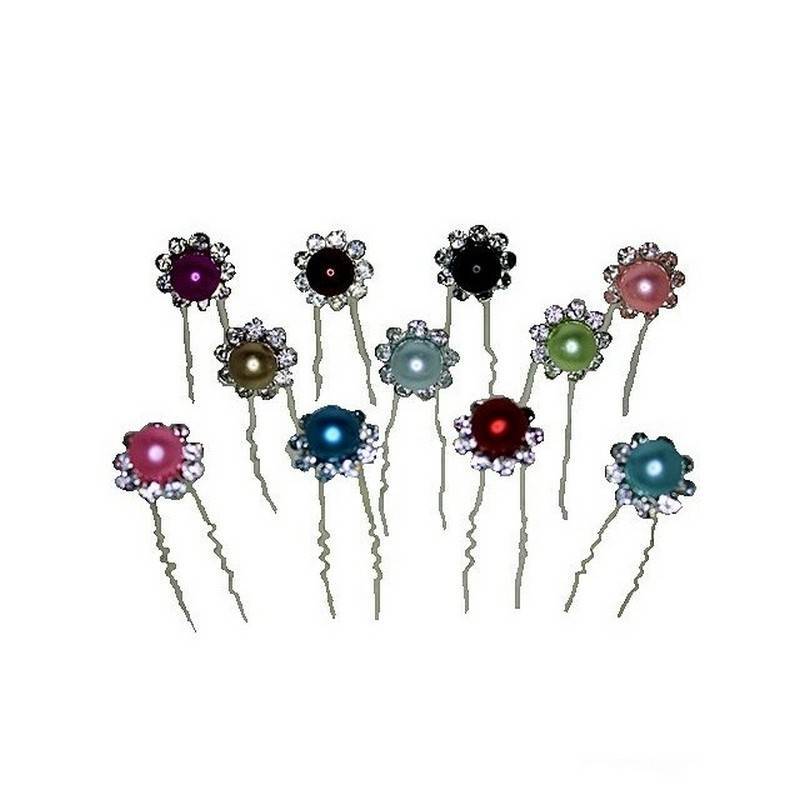 (image for) Glittering Crystal Flower Hair Pin