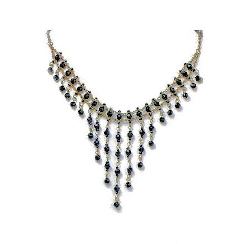 (image for) Mystical Midnight Choker Necklace & Earrings Jewelry Set