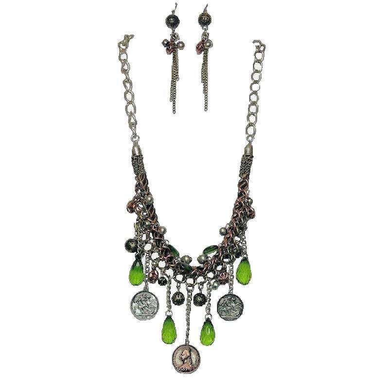 (image for) Vintage Jewels Necklace & Earrings Jewelry Set