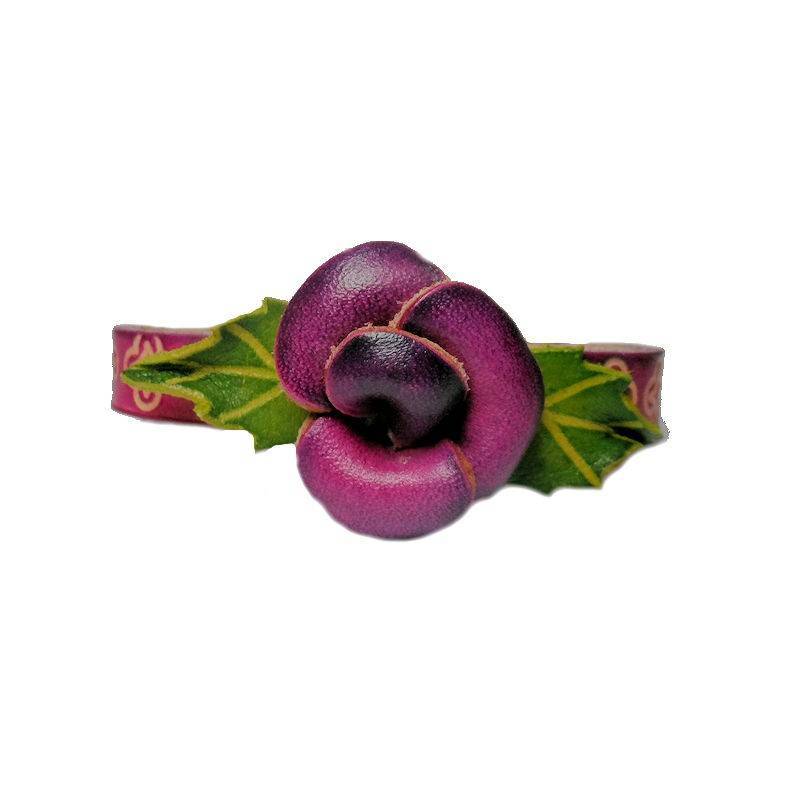 (image for) Love Knot Leather Flower Bracelet