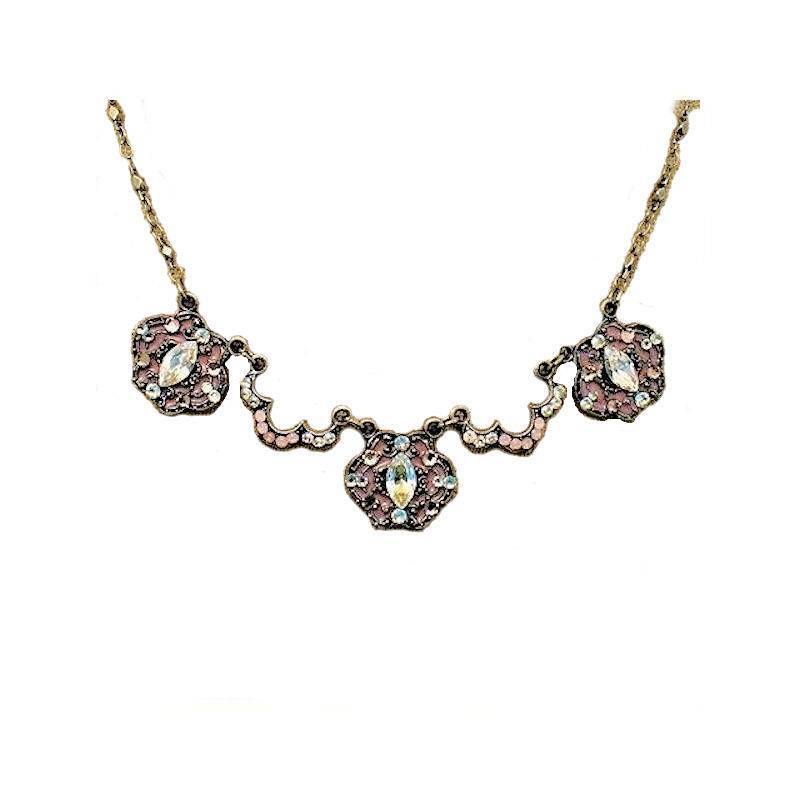 (image for) Cat Eye Crystals and Opals Pendant Necklace