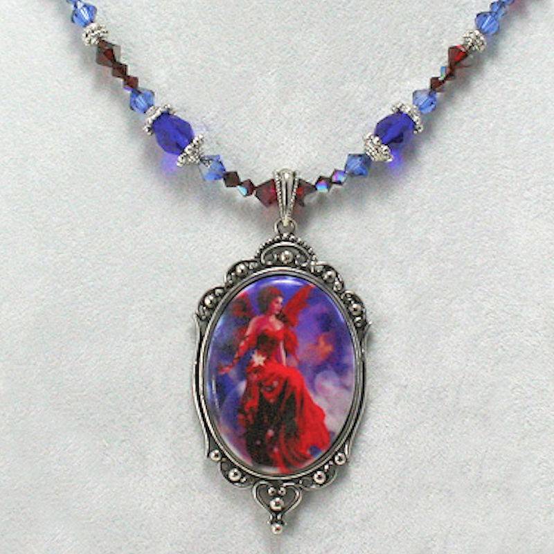 (image for) Crimson Lily Fairy Necklace by Nene Thomas