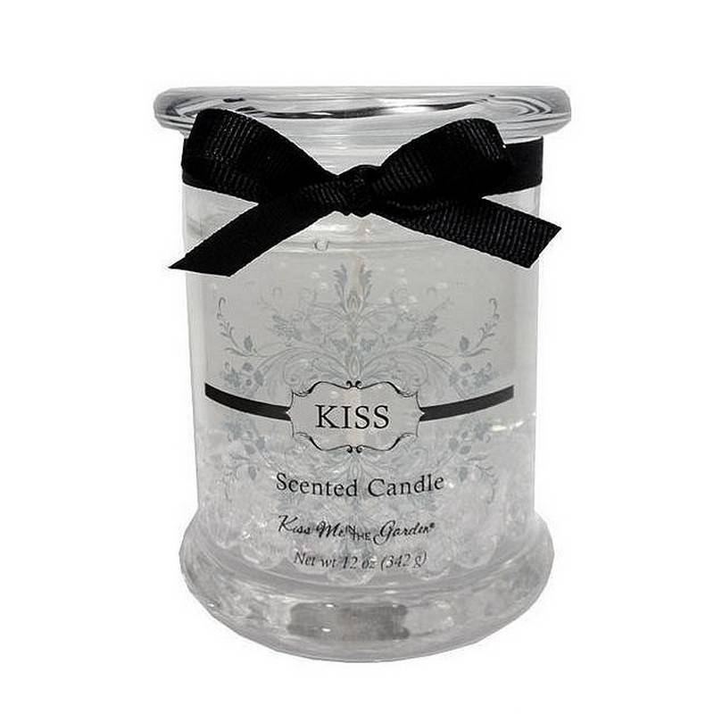 (image for) Gel Candle Kiss Fragrance with Crystals 12 oz